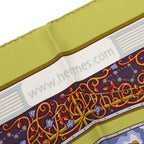 Hermes Carre Map Scarf Multicolor Silk — view 5