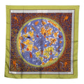 Hermes Carre Map Scarf Multicolor Silk
