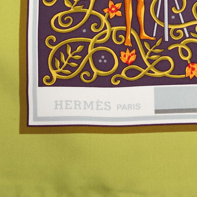 Hermes Carre Map Scarf Multicolor Silk — view 3