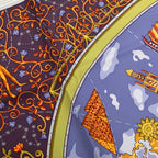 Hermes Carre Map Scarf Multicolor Silk — view 6