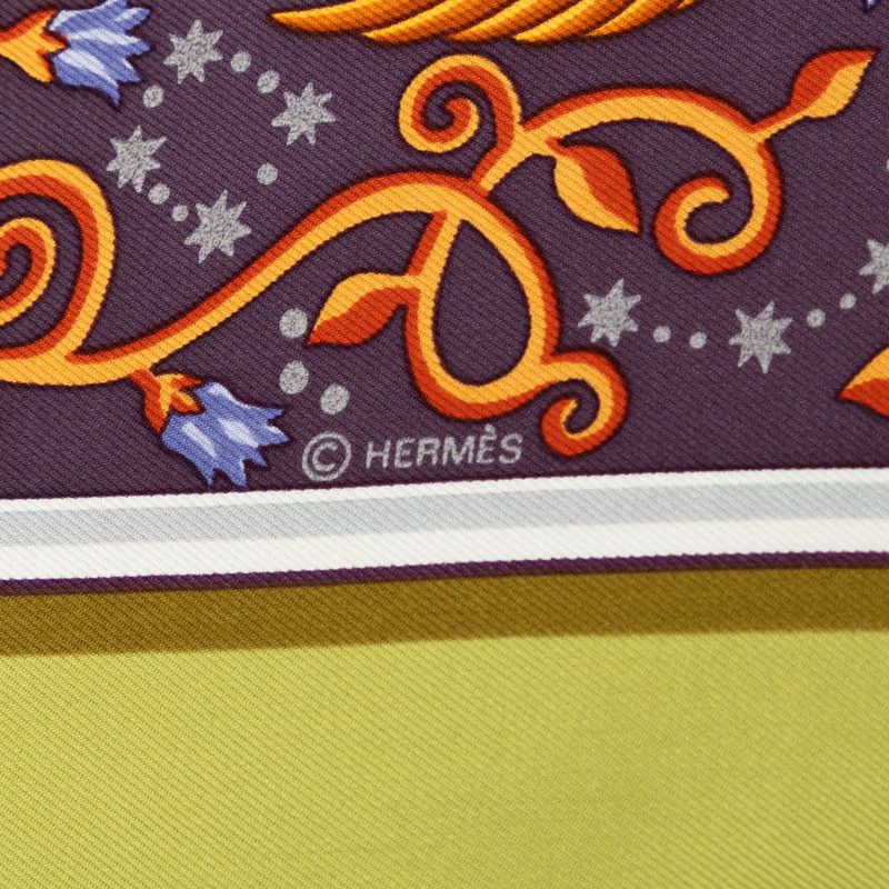 Hermes Carre Map Scarf Multicolor Silk — view 4