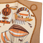 Hermes Carre 40 les Folies du Ciel Madness of the Sky Scarf Beige Multicolor — view 5