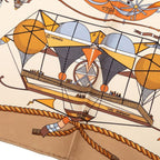 Hermes Carre 40 les Folies du Ciel Madness of the Sky Scarf Beige Multicolor — view 4