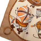 Hermes Carre 40 les Folies du Ciel Madness of the Sky Scarf Beige Multicolor — view 6