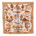 Hermes Carre 40 les Folies du Ciel Madness of the Sky Scarf Beige Multicolor
