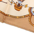 Hermes Carre 40 les Folies du Ciel Madness of the Sky Scarf Beige Multicolor — view 3