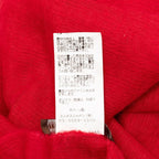 Hermes Logo Scarf Shawl Red Cashmere Silk — view 5