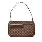 Louis Vuitton Damier Overny Shoulder Bag Brown Leather