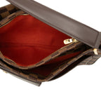 Louis Vuitton Damier Overny Shoulder Bag Brown Leather — view 4