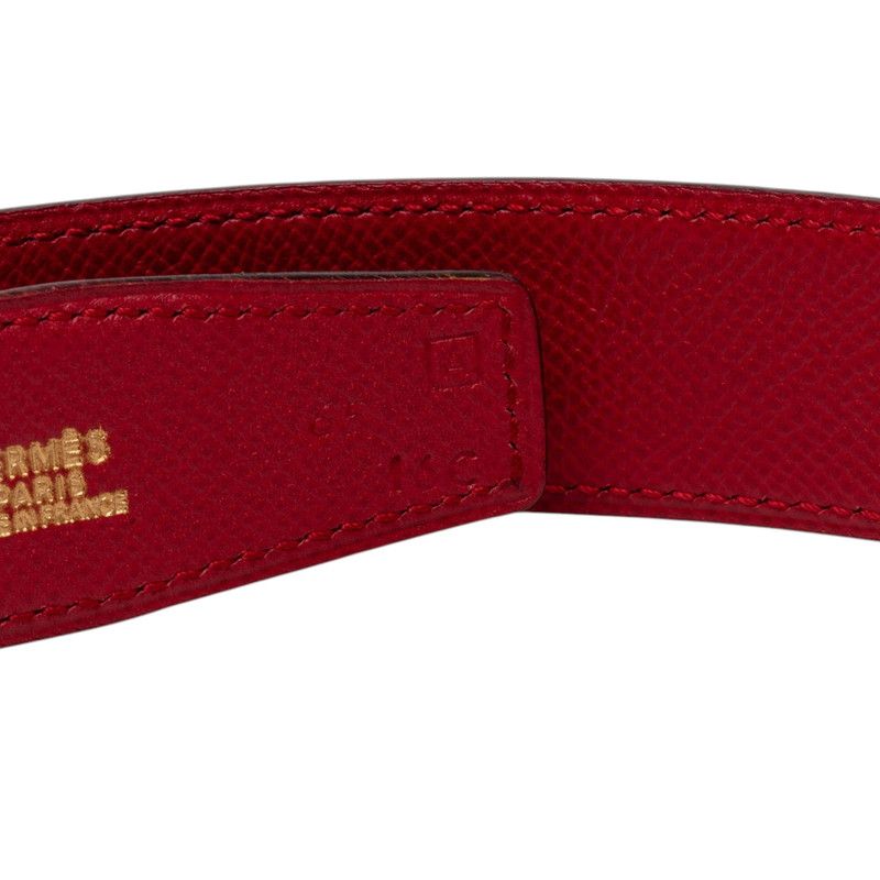Hermes Constance 65 Black Red Box Calf Belt — view 6