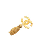 Chanel CC Logo Tassel Vintage Brooch 93 Gold Plated — view 2