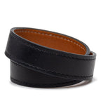 Hermes Double Tour Strand Bracelet T1 Black Silver Leather — view 3