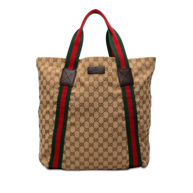 Gucci GG Canvas Sherry Line Tote Beige
