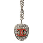 Chanel CC Logo Strawberry Motif Chain Bracelet Silver Pink Purple Metal — view 3