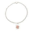 Chanel CC Logo Strawberry Motif Chain Bracelet Silver Pink Purple Metal — view 2
