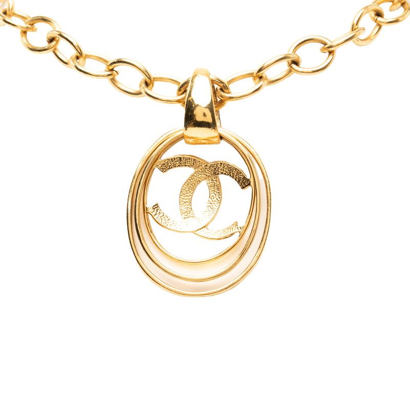 Chanel CC Logo Vintage Chain Pendant 95 Gold Plated — view 2