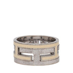 Hermes Mou Bash Ring 53 Ivory Silver