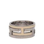 Hermes Mou Bash Ring 53 Ivory Silver — view 3