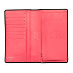 Chanel Cambon Line Quilted CC Logo Long Bifold Wallet Black Pink Leather Enamel — view 4