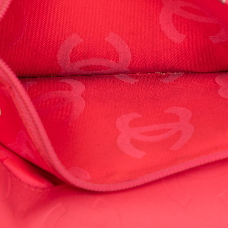 Chanel Cambon Line Quilted CC Logo Long Bifold Wallet Black Pink Leather Enamel — view 5