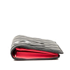 Chanel Cambon Line Quilted CC Logo Long Bifold Wallet Black Pink Leather Enamel — view 3