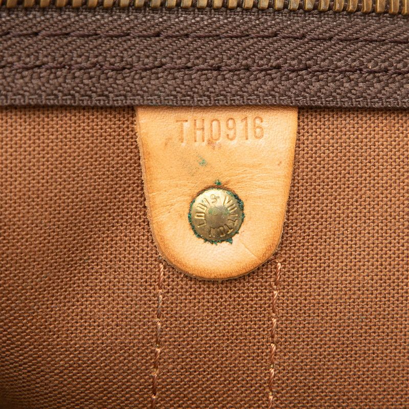 Louis Vuitton Monogram Keepall Bandouliere 45 Boston Bag 2-Way Brown Leather — view 6
