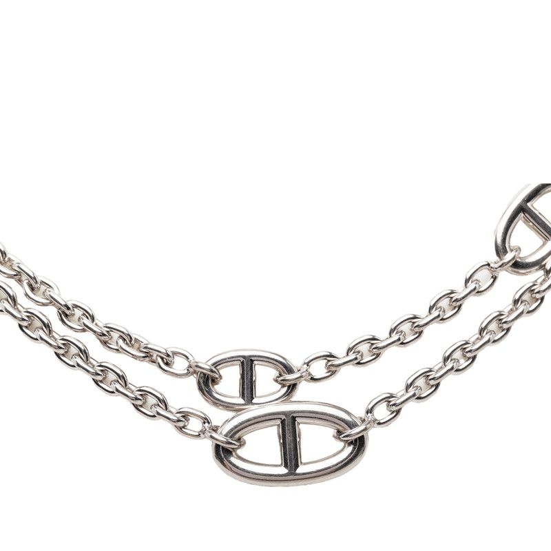 Hermes Chaine D'ancre Farandole 120 Long Necklace Silver — view 2