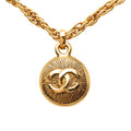 Chanel Vintage CC Logo Chain Necklace Gold Plated