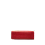 Chanel CC Logo Chain Shoulder Bag Tote Red Caviar Leather — view 3