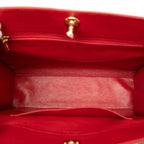 Chanel CC Logo Chain Shoulder Bag Tote Red Caviar Leather — view 4