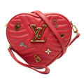 Louis Vuitton la Braclette Heart New Wave Crossbody Shoulder Bag Red Leather