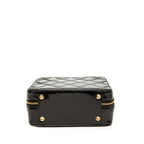 Chanel Quilted Chain Shoulder Bag 2-Way Black Patent Leather — view 3