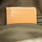 Dior Trotter Double Saddle Bag Jacquard Green Beige Canvas Leather — view 8