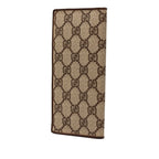 Gucci GG Supreme Wallet Billfold Beige Brown Leather — view 2