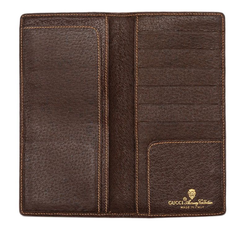 Gucci GG Supreme Wallet Billfold Beige Brown Leather — view 4