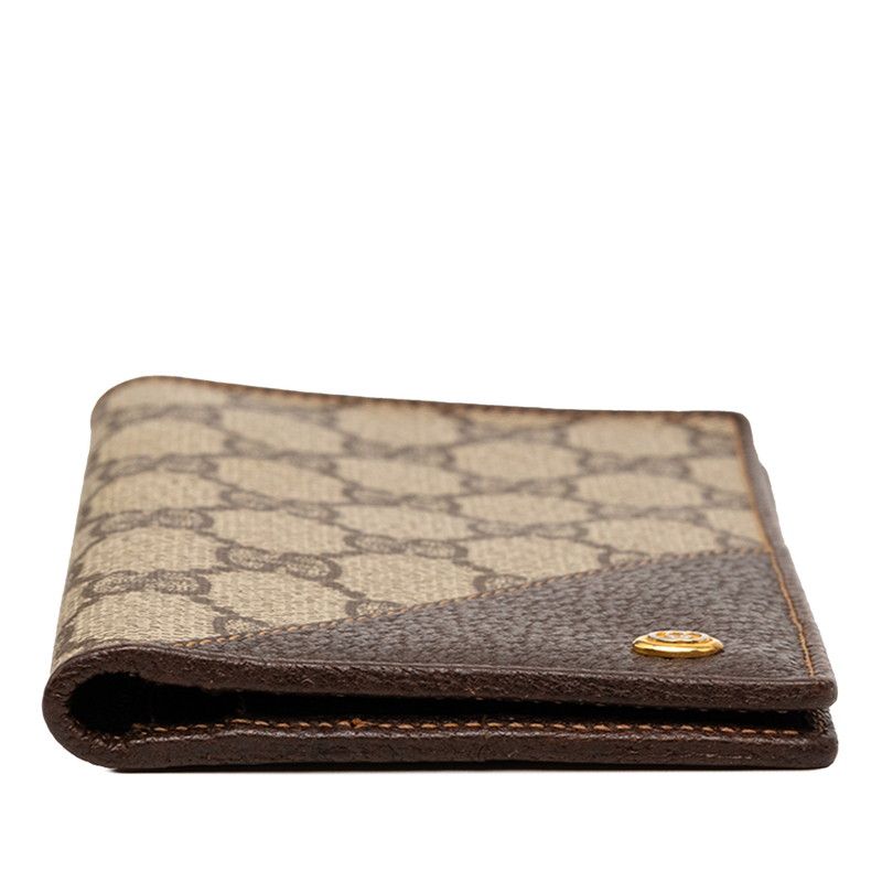 Gucci GG Supreme Wallet Billfold Beige Brown Leather — view 3