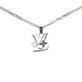 Louis Vuitton Monogram Pendant with Waxed Chain Silver Metal