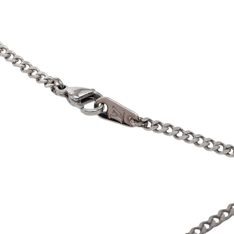 Louis Vuitton Monogram Pendant with Waxed Chain Silver Metal — view 5