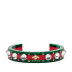 Gucci Sherry Line Bee Bangle Red Green Plastic Crystal Bracelet