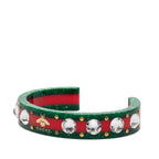 Gucci Sherry Line Bee Bangle Red Green Plastic Crystal Bracelet — view 2