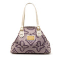 Louis Vuitton Monogram Taisienne PM Tote Shoulder Bag Lila Purple Canvas Leather