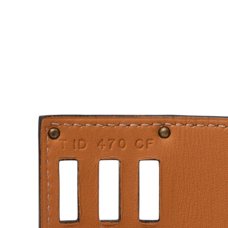 Hermes K-tall Bracelet Black Veau Epsom Plated — view 5