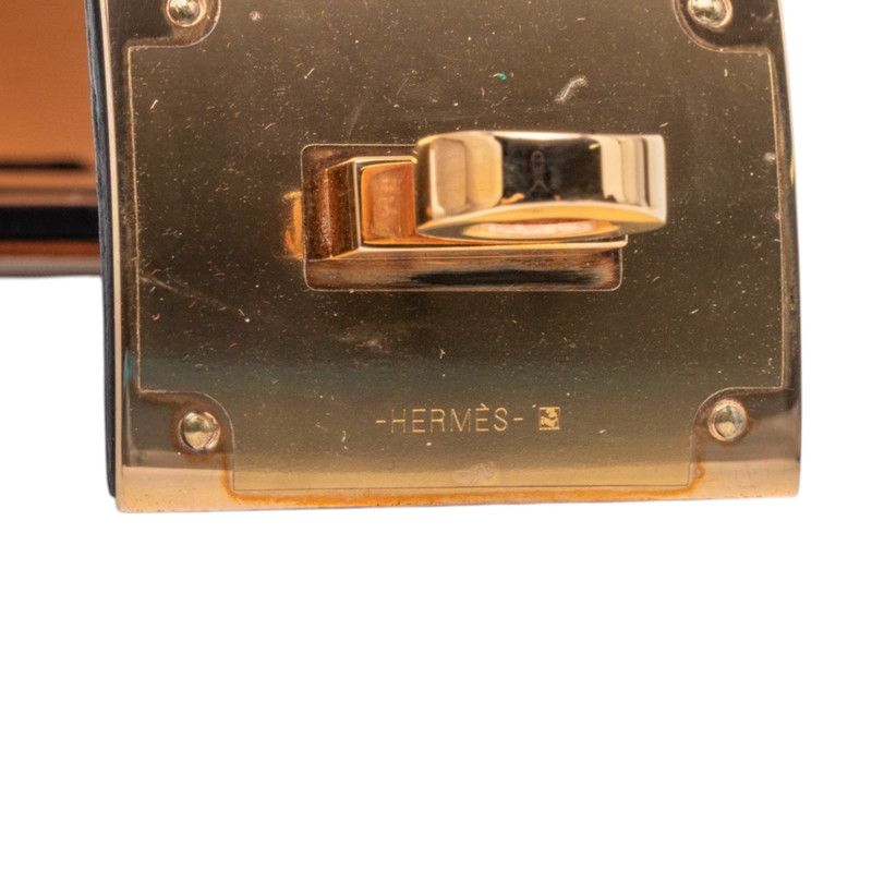 Hermes K-tall Bracelet Black Veau Epsom Plated — view 4