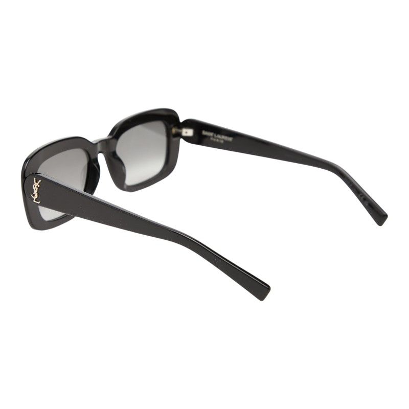 Saint Laurent YSL Logo Asian Fit Sunglasses Eyewear Black Acetate — view 2