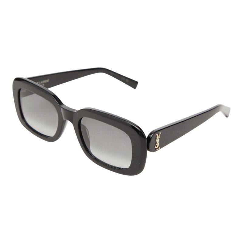 Saint Laurent YSL Logo Asian Fit Sunglasses Eyewear Black Acetate