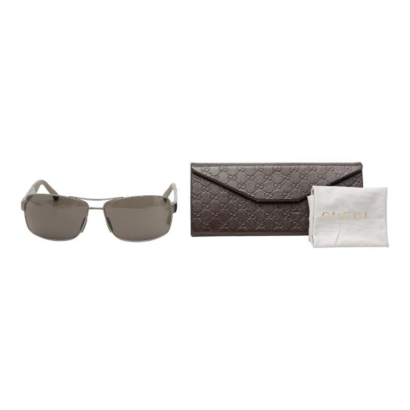 Gucci Sherry Line Double Bridge Sunglasses Eyewear S Gray Acetate — view 8