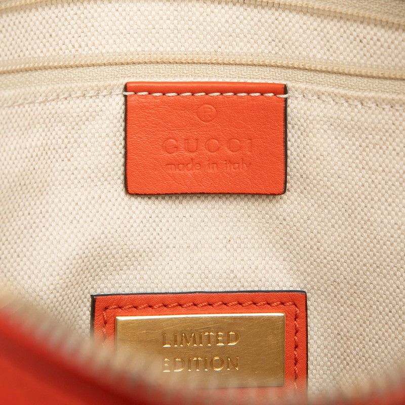 Gucci GG Supreme 2-Way Shoulder Bag Brown Pink Red Patent Leather — view 7