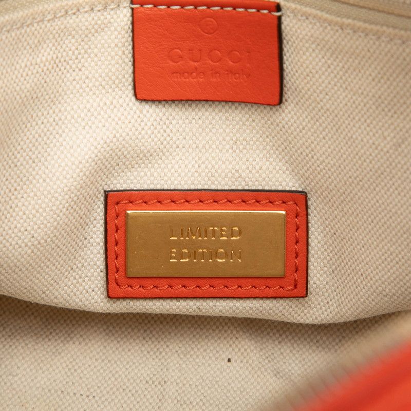 Gucci GG Supreme 2-Way Shoulder Bag Brown Pink Red Patent Leather — view 6