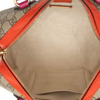 Gucci GG Supreme 2-Way Shoulder Bag Brown Pink Red Patent Leather — view 4