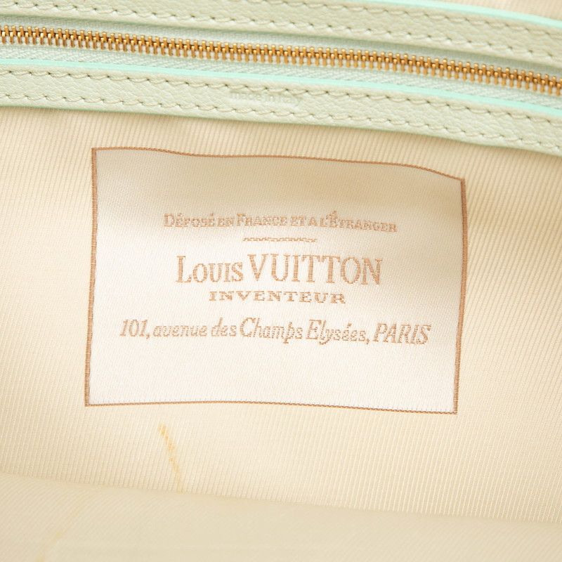 Louis Vuitton Monogram Savia Cabas GM Tote Shoulder Beige Green Canvas Leather — view 5